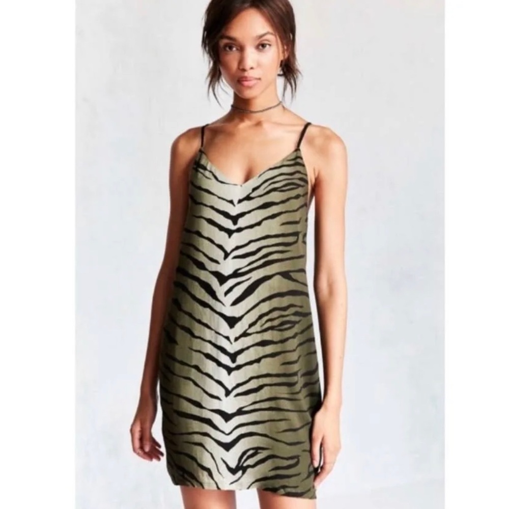 NEVER BEEN WORN Urban Outfitters Celeste Mini Printed Slip Dress, Size M